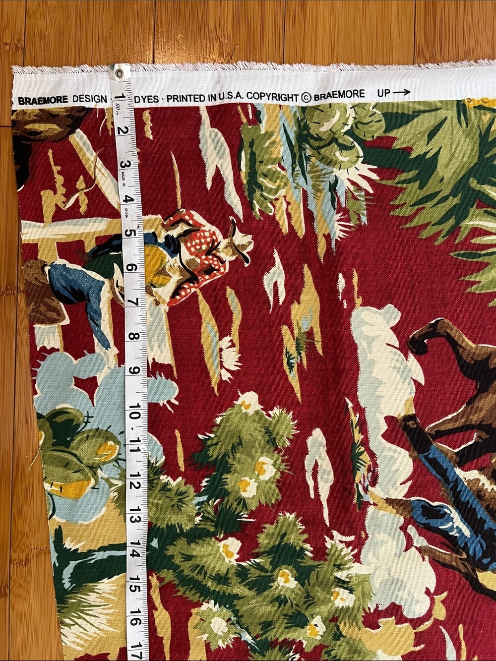 Vintage Braemore western cowboy fabric - Picture 2 of 5